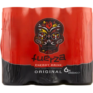 Fuerza Energy Drink with Taurine & Caffeine Original 6 x 250 ML