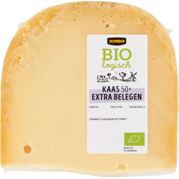 Jumbo Biologische Kaas Extra Belegen 50+ Stuk ca. 450 g