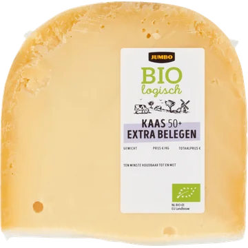 Jumbo Biologische Kaas Extra Belegen 50+ Stuk ca. 450 g
