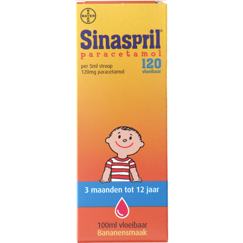 Sinaspril Paracetamol vloeibaar 120 mg, 100 ml