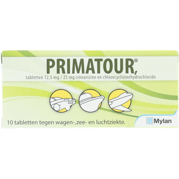 Primatour Middelen tegen Reisziekte 10 Tabletten