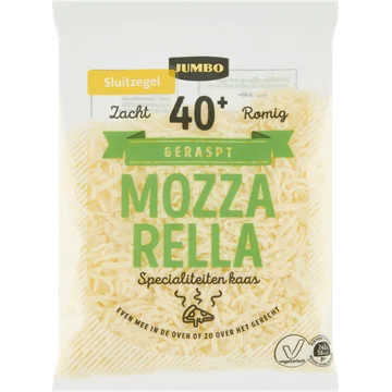 Jumbo Geraspte Mozzarella 40+ 150 g
