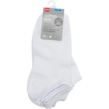 HEMA Dames Sokken Wit 43/46 5 Paar