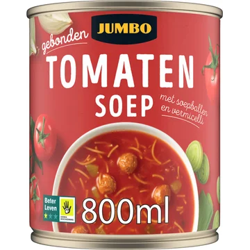 Jumbo Tomatensoep met Soepballetjes 800ML