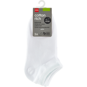 HEMA Dames Enkelsokken met Katoen Maat 35-38 5 Stuks