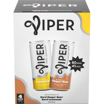 Viper Ginger / Lemon 4x250ML