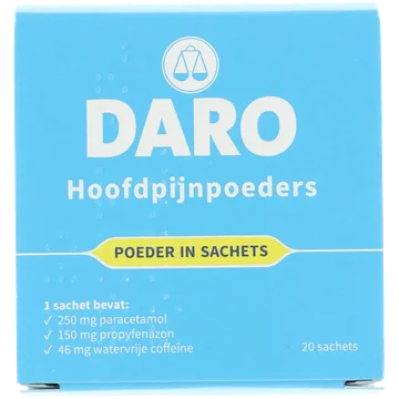 Daro hoofdpijnpoeders 20st UAD