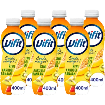 Vifit Goedemorgen! Drinkontbijt Aardbei/Kiwi/Banaan 6 x 400 ml