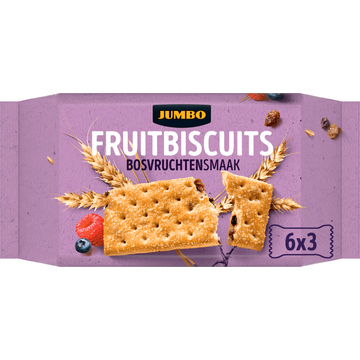Jumbo Fruitbiscuits Bosvruchtensmaak 6 x 3 Stuks