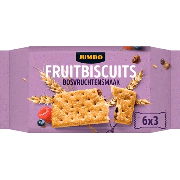 Jumbo Fruitbiscuits Bosvruchtensmaak 6 x 3 Stuks