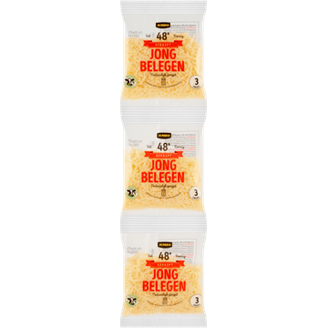 Jumbo Geraspt Jong Belegen Kaas 48+ 3 x 50 g