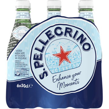 S.Pellegrino bruisend natuurlijk mineraalwater 6 x 50 cl