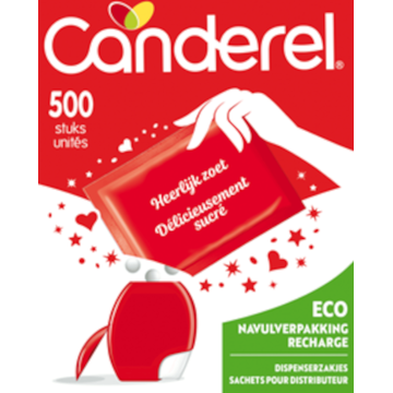 Canderel Navulverpakking voor Dispenser 5 x 100 Stuks 42,5 g