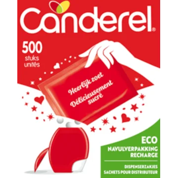 Canderel Navulverpakking voor Dispenser 5 x 100 Stuks 42,5 g