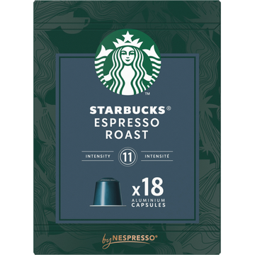 Starbucks by Nespresso Espresso Roast Aluminium Koffiecups 18 Stuks