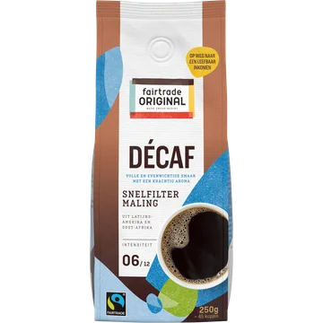 Fairtrade Original Décaf Snelfiltermaling 250 g