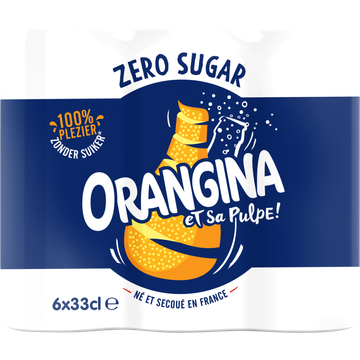 Orangina Zero Sugar et sa Pulpe! 6 x 33 cl
