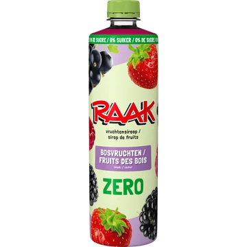 Raak Vruchtensiroop Bosvruchten Zero Sugar 750ML