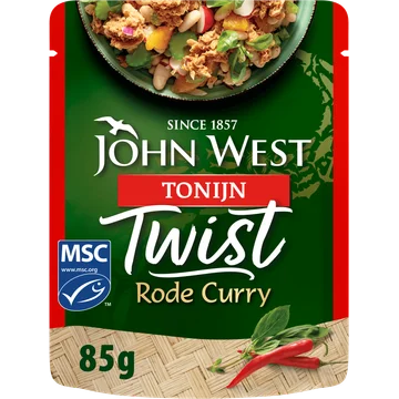 John West Tonijn Twist Rode curry MSC 85 g