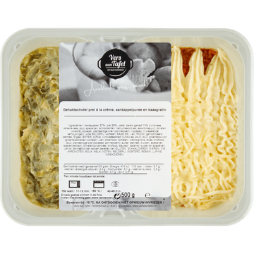 Vers Aan Tafel Gehaktschotel Prei à la Crème, Aardappelpuree en Kaasgratin 500 g