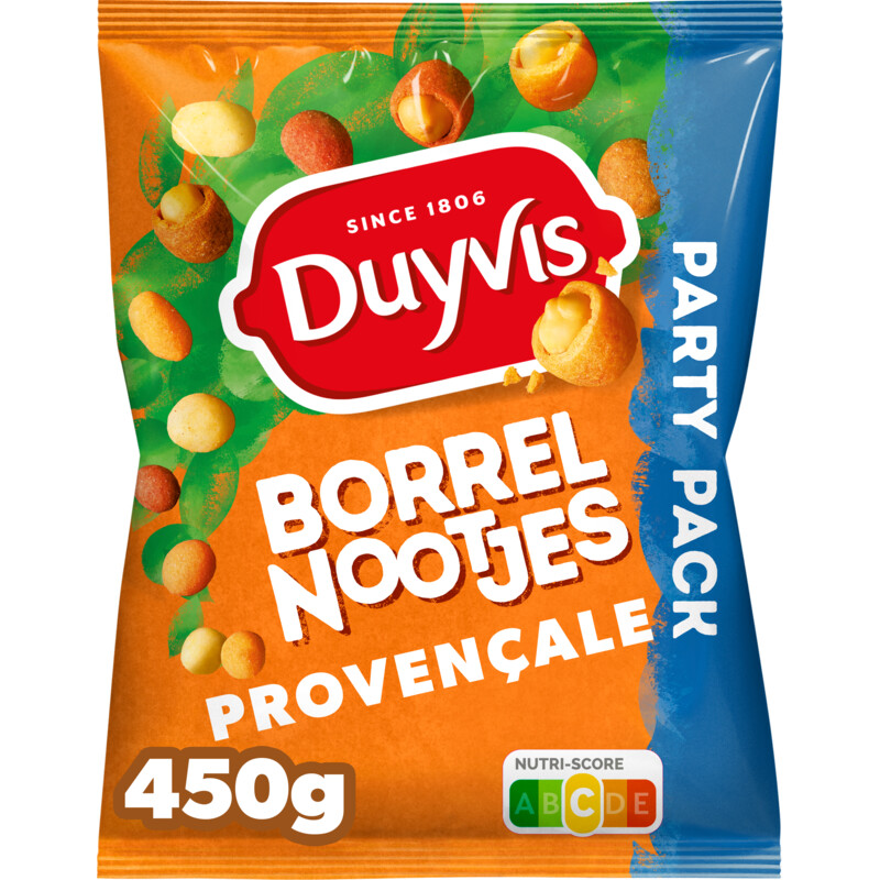 Duyvis Borrelnootjes Provencale Pinda Noten 450 gr