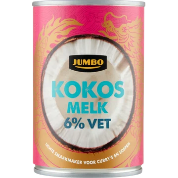Jumbo Kokosmelk 6 % Vet 400 ml