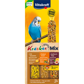 Vitakraft Kräcker Mix Parkiet Ei, Honing & Abrikoos 80 g