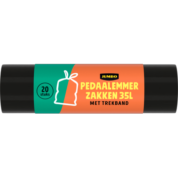 Jumbo Pedaalemmerzakken met Trekband 35 L 20 Stuks