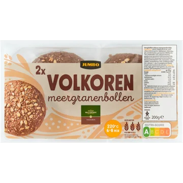 Jumbo - Volkoren Meergranenbollen - 2 Stuks