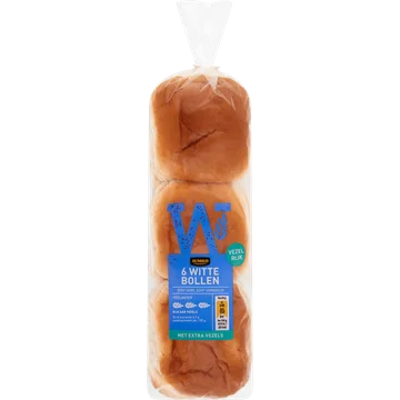 Jumbo - Witte Bollen - Extra Vezels - 6 Stuks