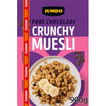Jumbo Muesli Pure Chocolade Voordeelverpakking 900 g