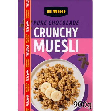 Jumbo Muesli Pure Chocolade Voordeelverpakking 900 g