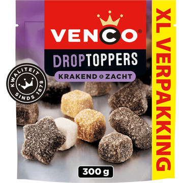 Venco Droptoppers Krakend & Zacht XL Verpakking 300 g