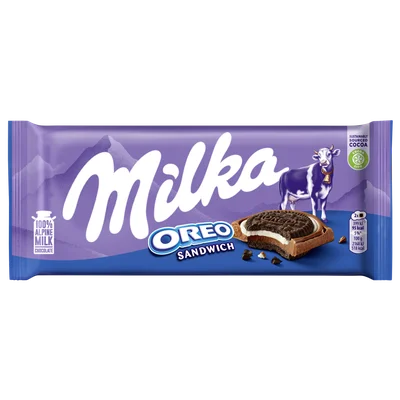 Milka Chocoladereep Oreo Sandwich 92 g