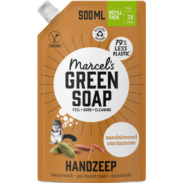 Marcel’s Green Soap handzeep Sandelhout & Kardemom Navulling - 500ml