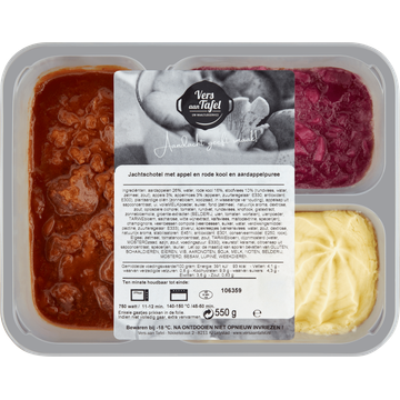 Vers Aan Tafel Jachtschotel met Appel en Rode Kool en Aardappelpuree 550 g