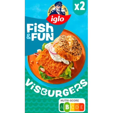 Iglo Fish & Fun Visburgers 2 Stuks