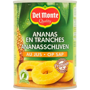 Del Monte Ananasschijven op Sap 565 g