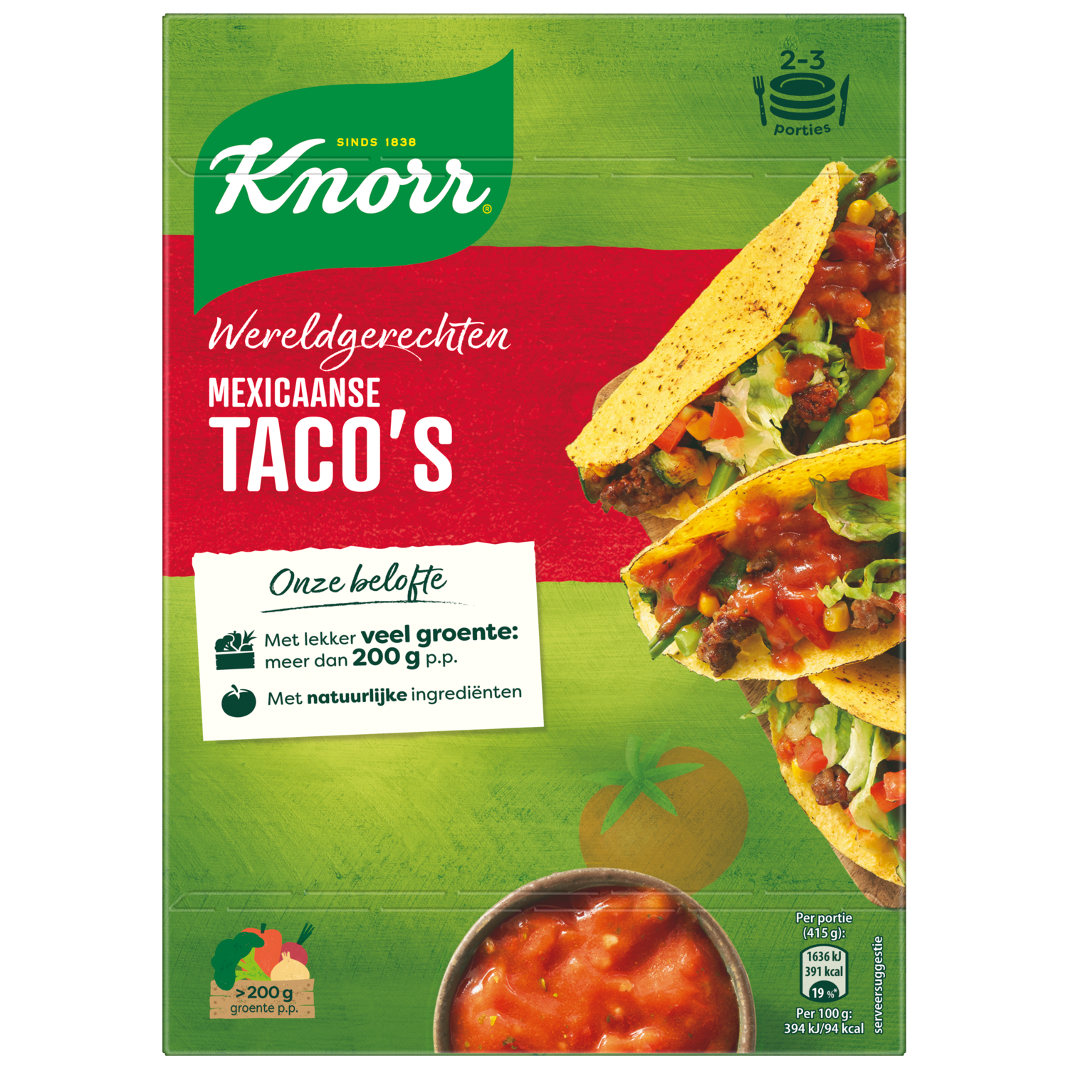 Knorr Wereldgerechten Maaltijdpakket Mexicaanse Taco's 136 g