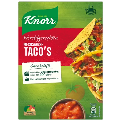 Knorr Wereldgerechten Maaltijdpakket Mexicaanse Taco's 136 g
