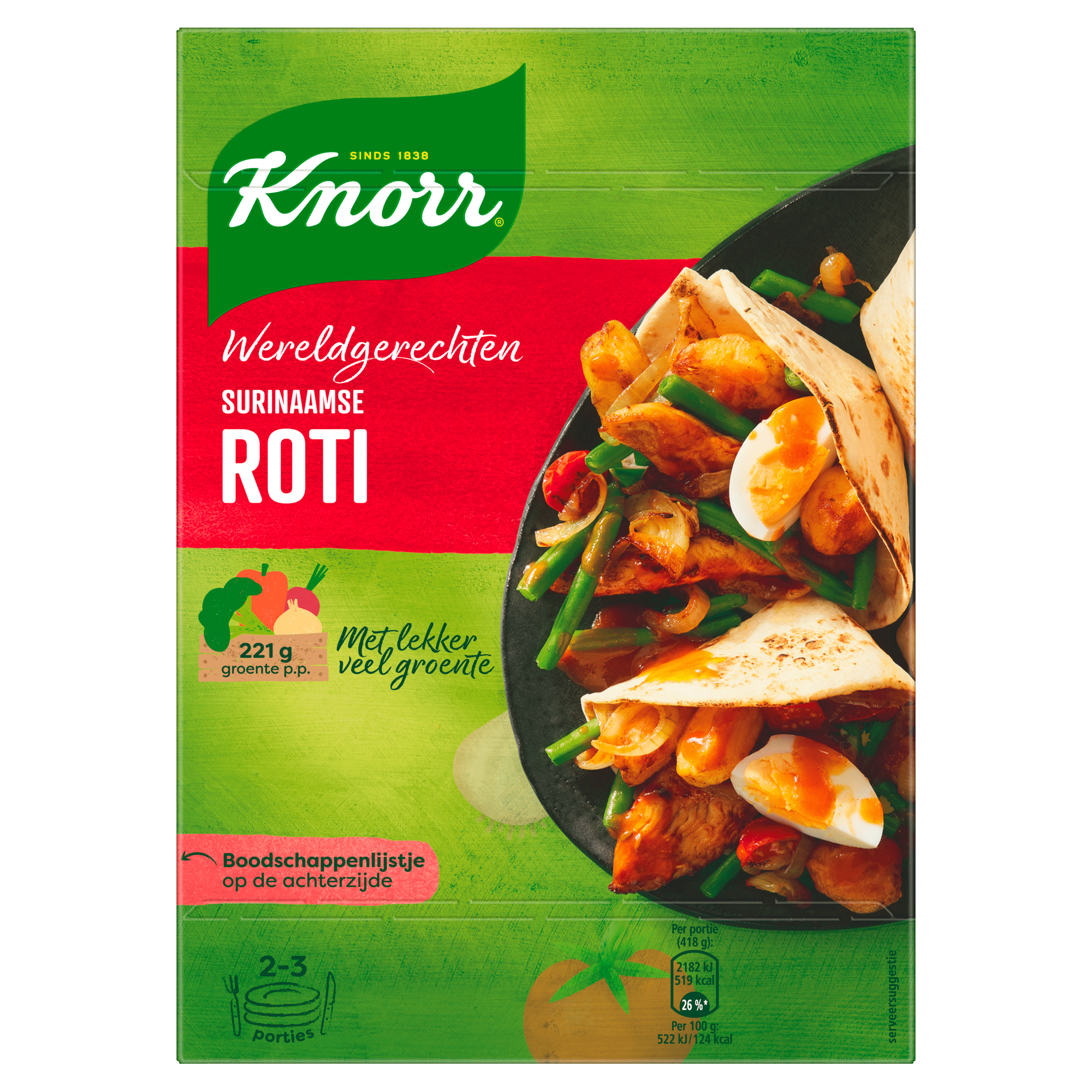 Knorr Wereldgerechten Maaltijdpakket Surinaamse Roti 230 g