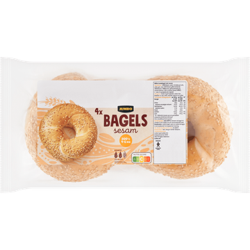 Jumbo Bagel Sesam 4 Stuks