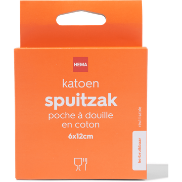 HEMA Spuitzak Katoen Wit