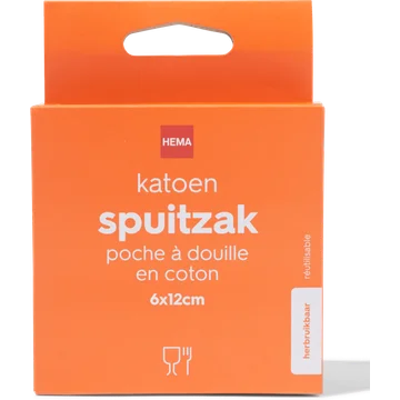 HEMA Spuitzak Katoen Wit