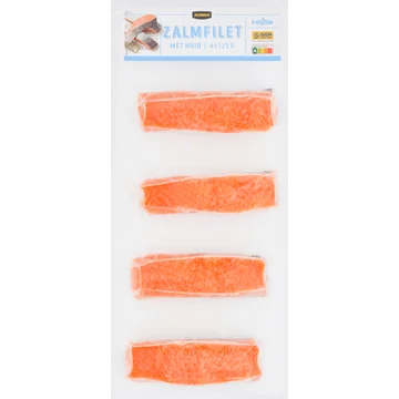 Jumbo Zalmfilet met Huid 4 x 125 g