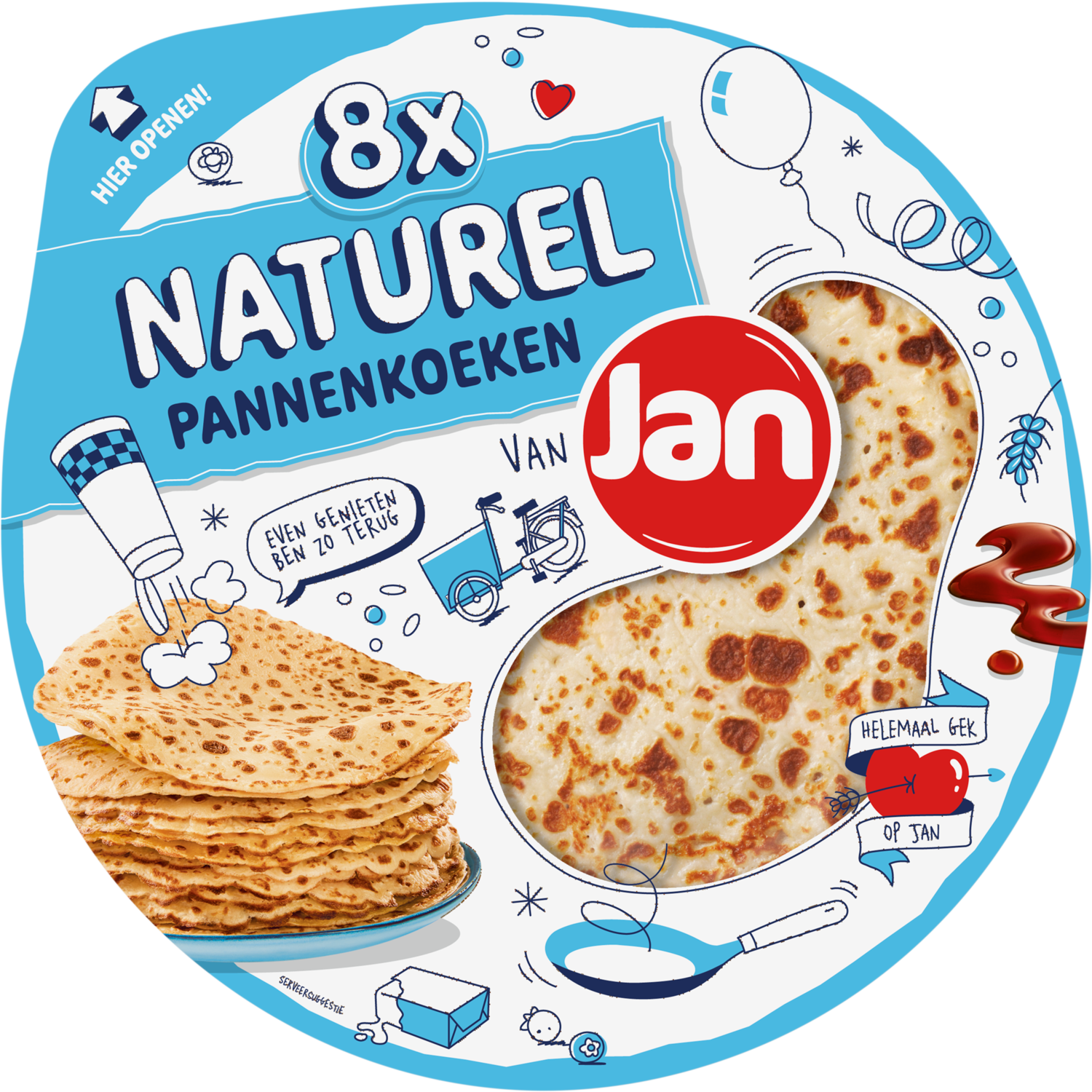 Jan Pannenkoeken Naturel 8 Stuks 540 g
