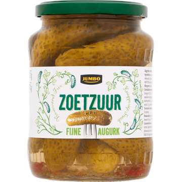 Jumbo Zoetzuur Fijne Augurk 670 g