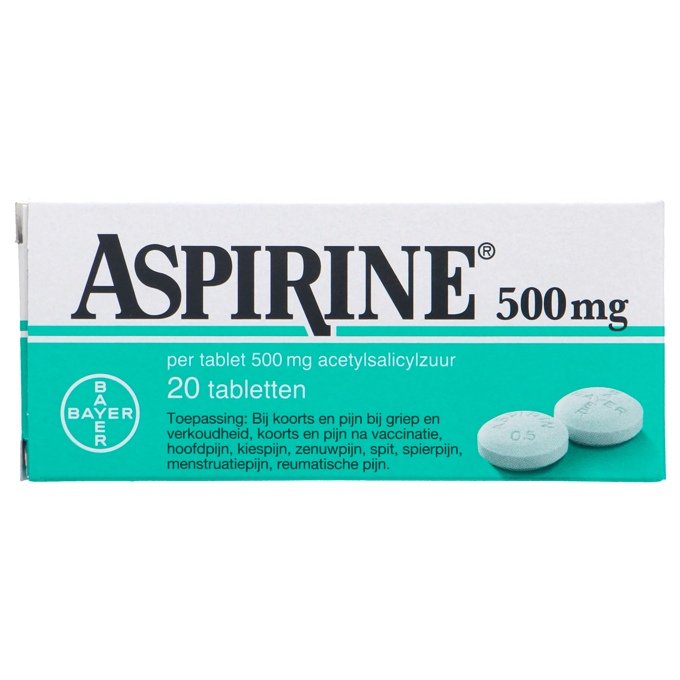 Aspirine 500 mg tabletten, 20 stuks