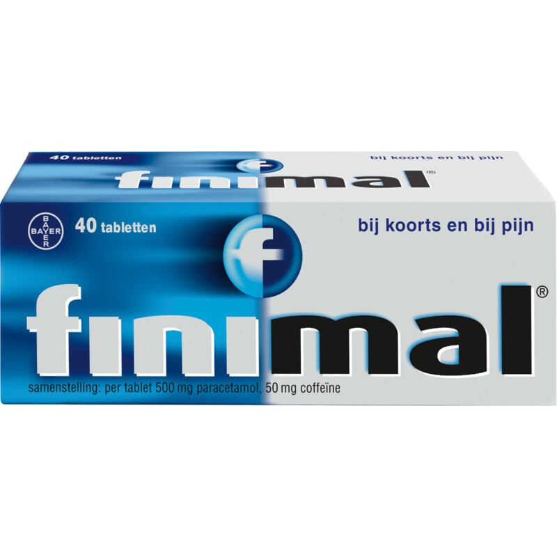 Finimal Tabletten 500 mg Paracetamol, 50 mg Coffeïne 40 Stuks