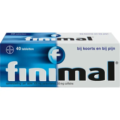 Finimal Tabletten 500 mg Paracetamol, 50 mg Coffeïne 40 Stuks